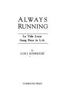 Always running (1993, Curbstone Press, Distributed in the U.S. by InBook)