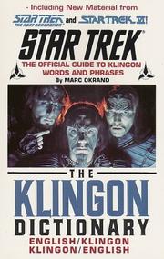 The Klingon dictionary. (1992, Pocket Books)