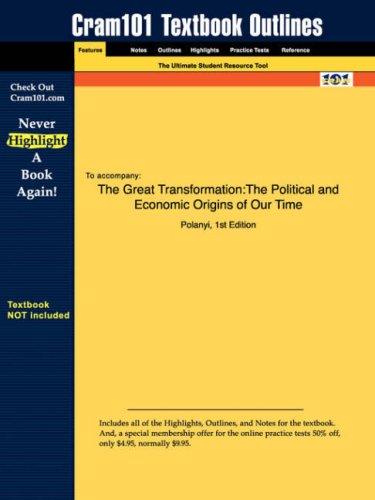 Cram101 textbook outlines to accompany The great transformation, the political and economic origins of our time, Polanyi, 1st edition. (2007, Academic Internet Publishers)