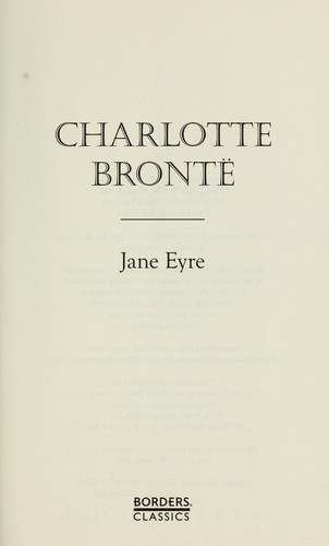 Jane Eyre (2006, Borders Classics)