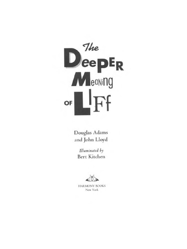 The deeper meaning of liff (1990, Harmony Books)