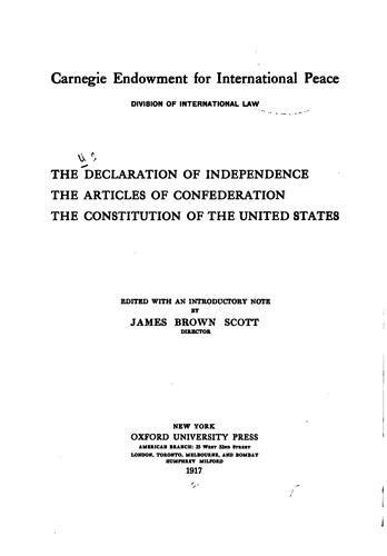 The Declaration of Independence (1917, Oxford university press, American branch; [etc., etc.])