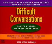 Difficult Conversations (AudiobookFormat, 1999, Random House Audio)