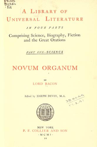 Novum Organum (1902, Collier)