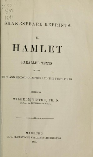 Hamlet (1891, Elwertśche Verlagbuchhandlung)