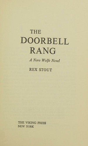 Doorbell Rang, The (1965, The Viking Press)