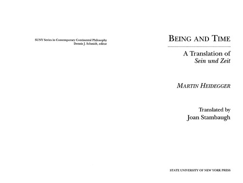 Being and time (1994, HarperSanFranscisco)