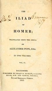 The Iliad of Homer (1812, Philip H. Nicklin)