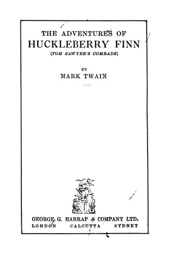 The Adventures of Huckleberry Finn (1926, George G. Harrap & Company Ltd.)