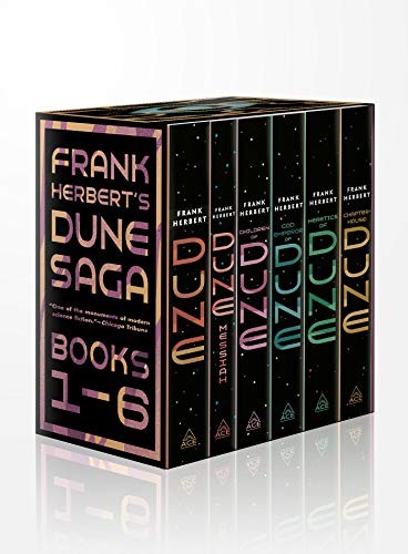 Frank Herbert's Dune Saga 6-Book Boxed Set : Dune, Dune Messiah, Children of Dune, God Emperor of Dune, Heretics of Dune, and Chapterhouse (Paperback, 2020, Ace Books, Ace)