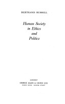 Human Society in Ethics and Politics (1954, G. Allen & Unwin)