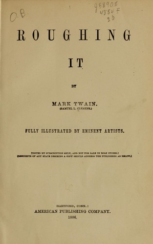 Roughing it (1886, American publishing company)