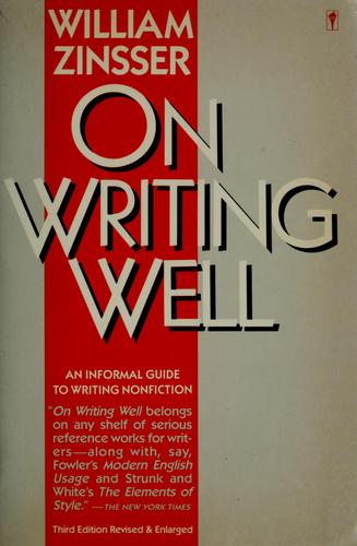 On Writing Well (Hardcover, 1988, Harpercollins Publisher)
